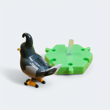 Pokemon Staravia 1" Mini Figure with Stand – Encyclopedia Zukan (Bandai, Pre-Owned)