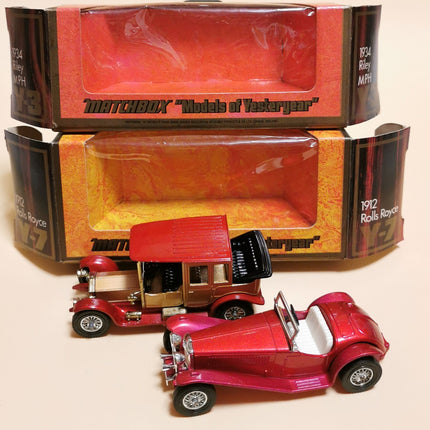 Matchbox Yesteryear Y7 Rolls Royce & Y3 Riley MPH – Lot of 2 Diecast Models (Pre-Owned)