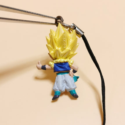 Dragon Ball GOTENKS SUPER SAIYAN KEYCHAIN 1.5" Mini Figure CHARM Toy Bandai