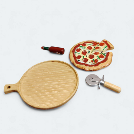 Re-Ment Family Restaurant 2 #1 Pepperoni Pizza with Tray – Dollhouse Kitchen
