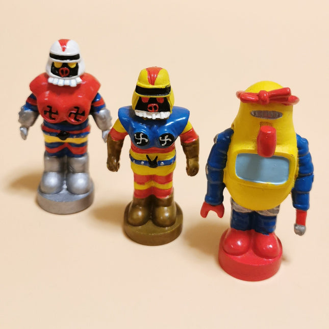 Lot of 3 ROBOCON ROBOWARU ROBOTON 2" Mini Figure Anime Toy Collectible Gashapon