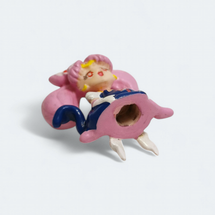 Sailor Moon Chibi Moon with Luna 1" Mini Figure – Vintage 90s (Fair, Pre-Owned)
