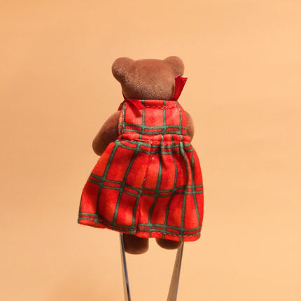 McDonald's 1999 Scottish Lady Flocked Teddy Bear – 3" Happy Meal Toy (Pre-Owned)