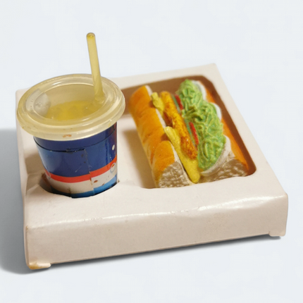 Re-Ment Miniature Petite Burger #3 Sandwich Sub with Soda & Fries – 2004 (Pre-Owned)