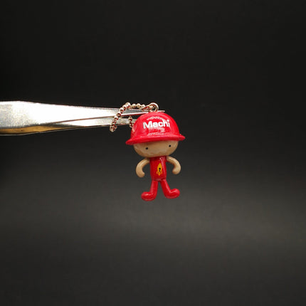 Adorable Red Hat Machi Mechanic – 1" Keychain Charm (Pre-Owned)