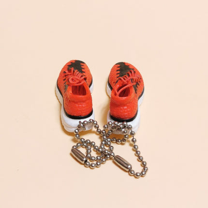 Miniature Sporty Sneaker Red Weaved Patterned – Shoe Keychain Lot of 2 (Pre-Owned)