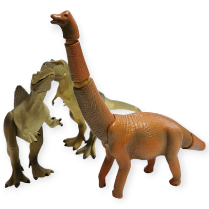 ARTICULATED T-REX BRACHIOSAURUS Lot of 3 Mini Dinosaur Figure Takara Tomy ANIA
