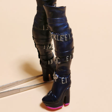 Rainbow High Black Tall Boots – Amaya Raine Replacement Shoes (Pre-Owned)