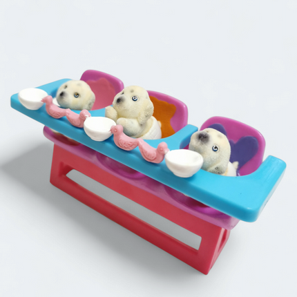 Puppy In My Pocket Dalmatian Triplets with Feeding Chair – Miniature Dogs (Pre-Owned)