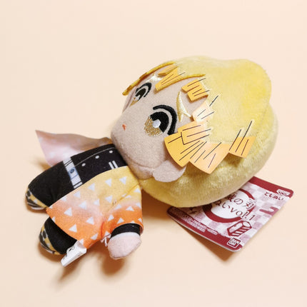 Bandai Demon Slayer Zenitsu Agatsuma – 5.5" Plush Keychain (Japan, Pre-Owned)