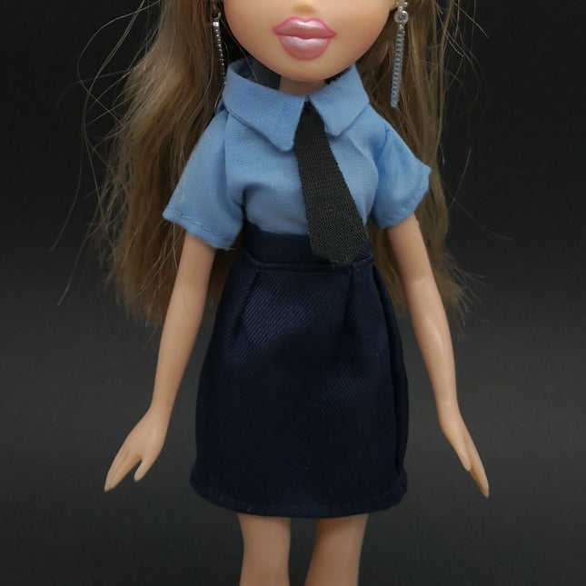 Blue Police Uniform Costume – Re-Ment Outfit for Blythe/Bratz (Pre-Owned)