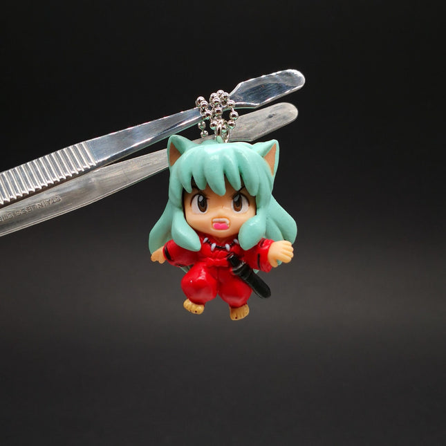 Inuyasha OSUWARITAI 1.5" Mini Figure KEYCHAIN CHARM Anime Toy Rumiko Takahashi