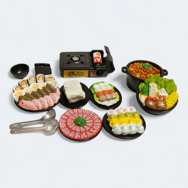Hong Kong Style Hot Pot Steamboat Dinner Miniature Set – Dollhouse / Barbie (Pre-Owned)