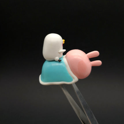 Kanahei’s Small Animal Pink Rabbit & White Chick Sleeping 2" Mini Figure (Pre-Owned)