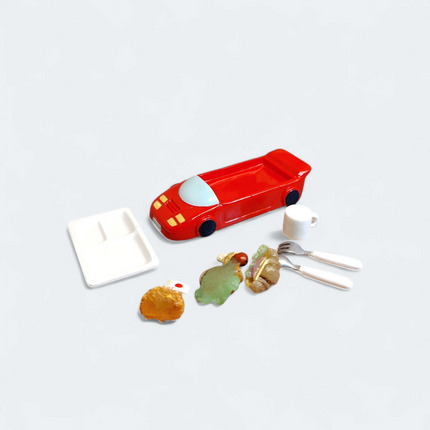Re-Ment Family Restaurant 2 #5 Kids Meal with Car Plate – Dollhouse Meal