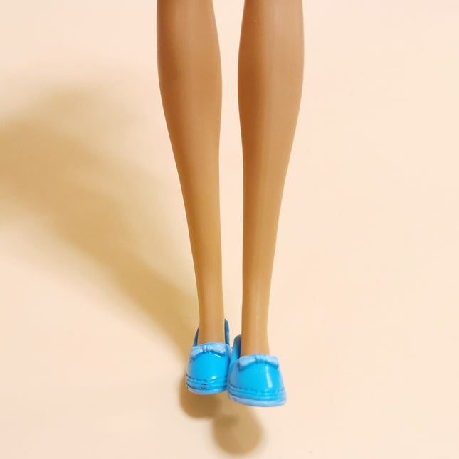 1/6 Scale Blue Mule Heel Shoes Closed Toe – for 11" Doll (Rare, Pre-Owned)
