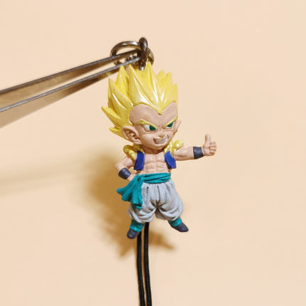 Dragon Ball GOTENKS SUPER SAIYAN KEYCHAIN 1.5" Mini Figure CHARM Toy Bandai