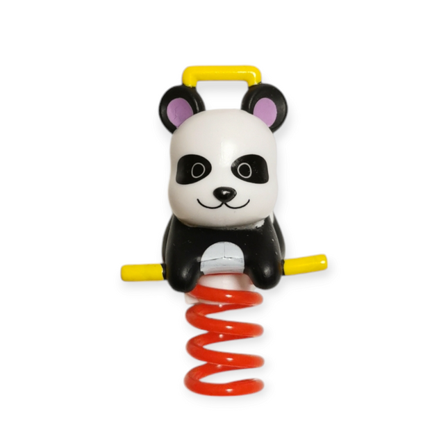 Pre-owned miniature panda playground spring rider 3 inch dollhouse figure toy.
