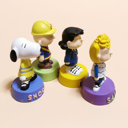 Peanuts Charlie Brown Snoopy Lucy – 2.5" Figurine Lot of 4 (Hong Kong, Pre-Owned)