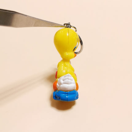 Looney Tunes Tweety Bird Riding Duck – 2" PVC Keychain (Pre-Owned)
