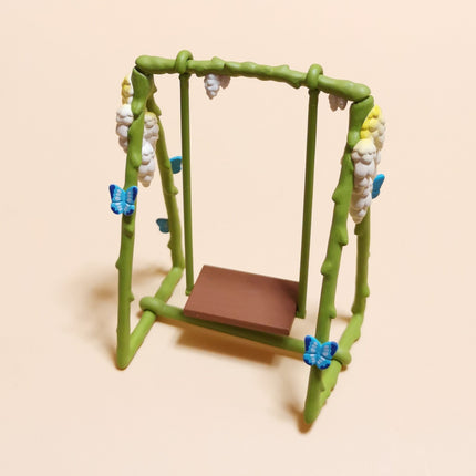 Miniature Green Vine Swing Set – 3.5" Playground (Pop Mart) (Pre-Owned)
