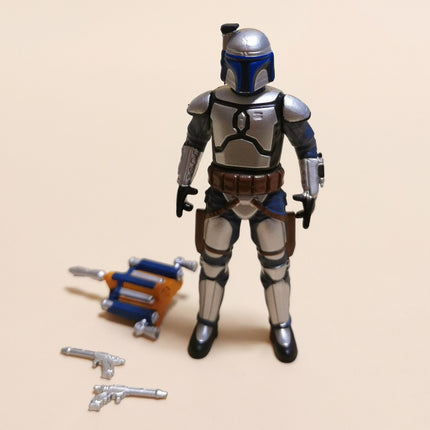 Star Wars Poseable Jango Fett 3" Mini Figure – Metal Diecast Tomica TOMY Rare (Pre-Owned)