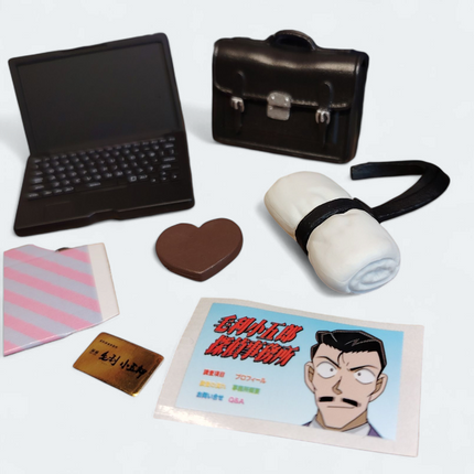 Re-Ment Detective Conan #3 Laptop, Briefcase & Chocolate – Miniature Set