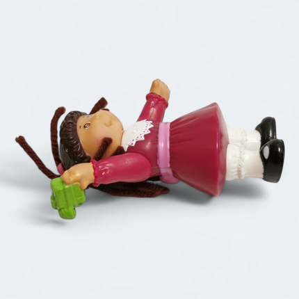 Cabbage Patch Kids Girl in Dark Red Dress – 3" McDonald's Topper (1992, Pre-Owned)