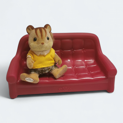 Dollhouse Burgundy Red Sofa & Chair Set – Lil’ Woodzeez (Pre-Owned)