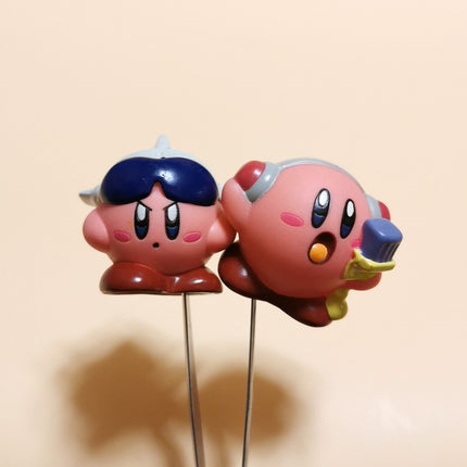 Lot of 2 Kirby with Microphone & Sunglasses – 1" Finger Puppet (2006, Pre-Owned)