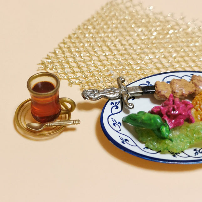 Re-Ment Miniature European Gourmet #10 Shish Kebab – BBQ Set (Pre-Owned)