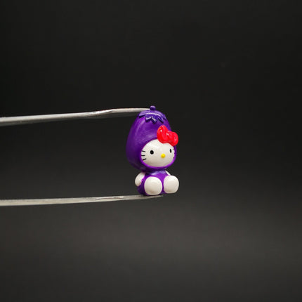 Sanrio Hello Kitty as Eggplant Aubergine Mascot 3/4" Figure (Pre-Owned)
