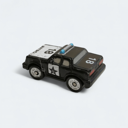 Funrise Black & White Police Patrol Sheriff Car – Micro Machines (90s, Pre-Owned)