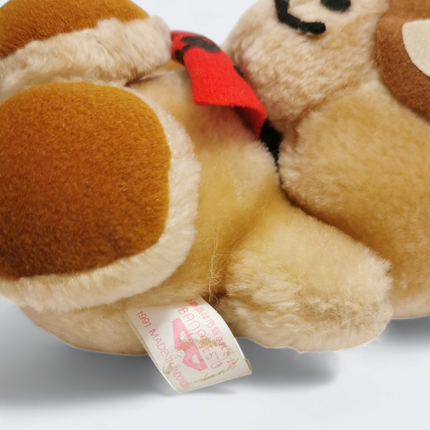 Vintage Sanrio 1991 Pokopon Raccoon – 6" Plush with Strap (Pre-Owned)