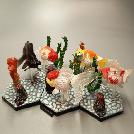GOLDFISH Aquarium Lot of 5 Diorama Mini Figure ORANDA CELESTIAL EYE TELESCOPE