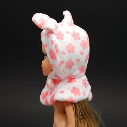 Sakura Soft Plush Cat Ears Cape – Doll Cosplay for Bratz/Blythe (Pre-Owned)