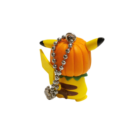 Pokemon Pikachu with Pumpkin Hat 1.5" Mini Figure – Halloween Keychain (Pre-Owned)