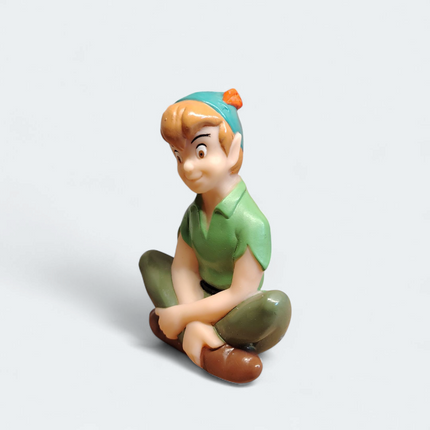 Disney Peter Pan Sitting – 3" Rubber Figure (Bandai 1996, Rare, Pre-Owned)