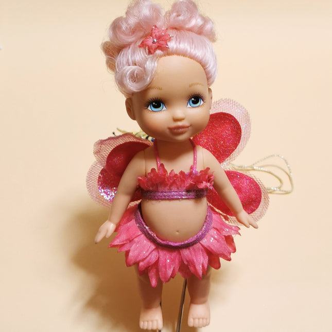 MGA Entertainment 2004 Flower Fairies 7" Rose Doll with Pet Bee Comb (Pre-Owned)