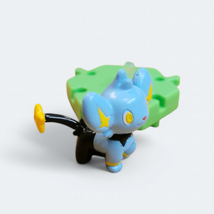 Pokemon Shinx 1" Mini Figure with Stand – Encyclopedia Zukan (Bandai, Pre-Owned)