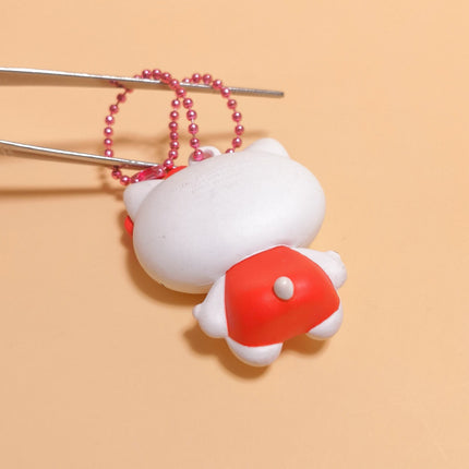 Hello Kitty Petanko Flat – 1.75" Keychain (T-arts 2021, Pre-Owned)