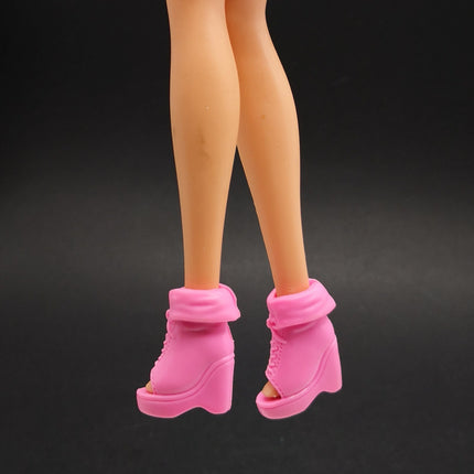 1/6 Scale Pink Peep Toe Ankle Boots – Bootie Shoes for Jenny (Pre-Owned)