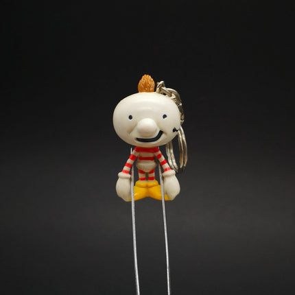 Japanese Anime BOY in RED STRIPE 3" Mini Figure KEYRING Weird Toy Wimpy Kid Wiz