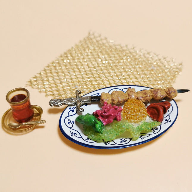 Re-Ment Miniature European Gourmet #10 Shish Kebab – BBQ Set (Pre-Owned)