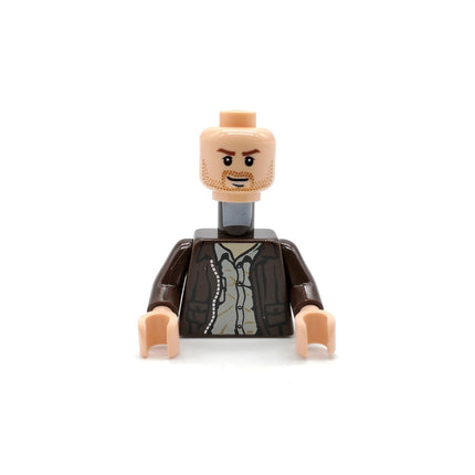 LEGO Indiana Jones Minifigure Beard Head & Brown Torso – iaj001/iaj044 (Pre-Owned)