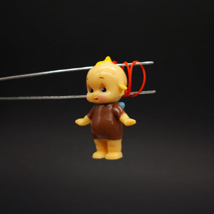 Rare Kewpie Baby x 7-Eleven Brown Outfit – 2" Keyring Figure (Pre-Owned)