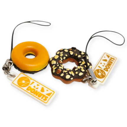 Miniature Chocolate Glazed Donut 1" Keychain – Dollhouse Food (Pre-Owned)