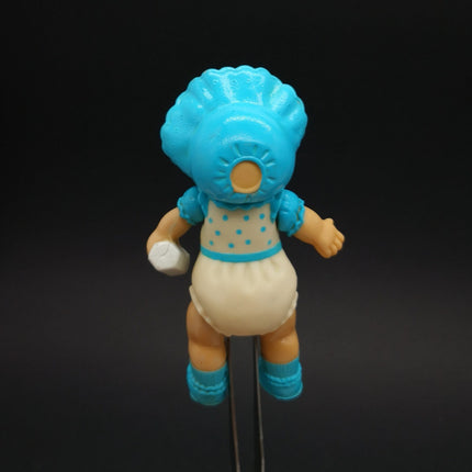 Cabbage Patch Kid BABY with Blue Hat 3.5" Figure Cake Topper Vintage Toy 1984