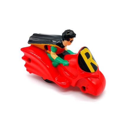 DC Comics Batman ROBIN in BAT CYCLE 3" Figure Animated Series Vehicle Toy 1993