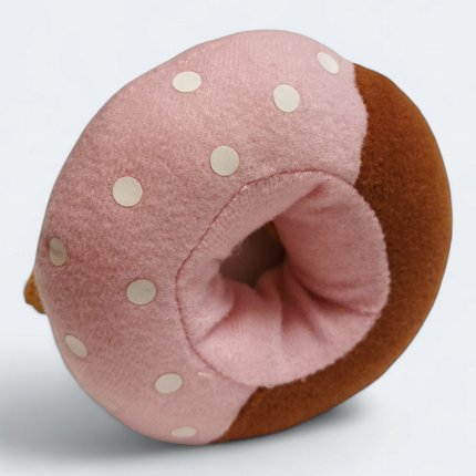 San-X Rilakkuma Brown Bear on Doughnut – 3" Plush Keyring (Pre-Owned)